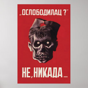 Jugoslawien-WWII-Antipartisan-Propagandaposter Poster