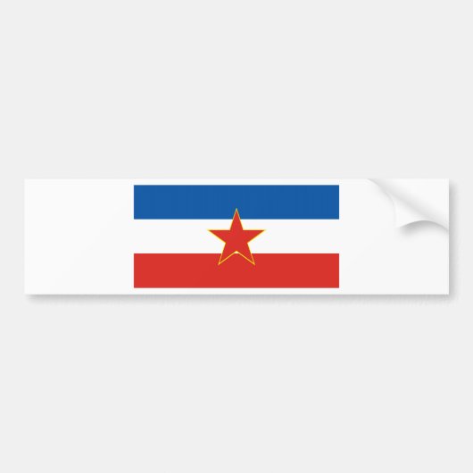 Jugoslawische Flagge Autoaufkleber (Vorne)