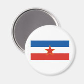 Jugoslawische Flagge Magnet (Vorderseite/Rückseite)