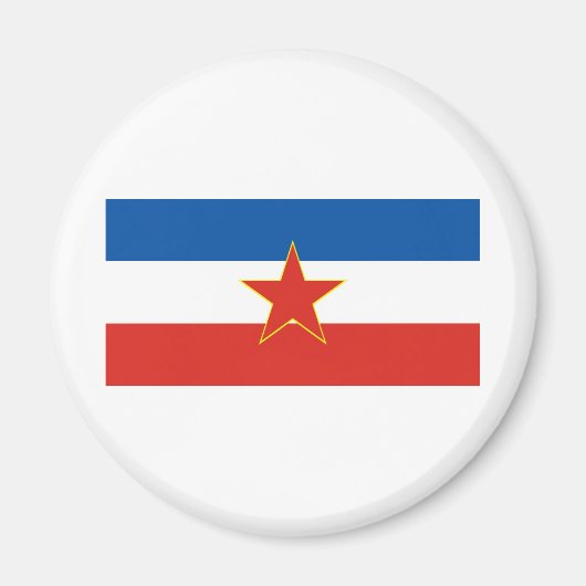 Jugoslawische Flagge Magnet (Vorne)