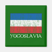 Jugoslawische Flagge Magnet (Vorne)