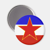 Jugoslawische Flagge Magnet (Vorderseite/Rückseite)