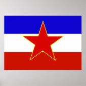 Jugoslawische Flagge Poster (Vorne)