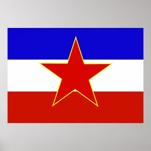 Jugoslawische Flagge Poster (Vorne)