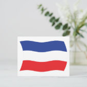 Jugoslawische Flagge Postkarte (Stehend Vorderseite)