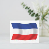 Jugoslawische Flagge Postkarte (Stehend Vorderseite)