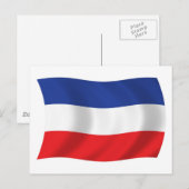 Jugoslawische Flagge Postkarte (Vorne/Hinten)