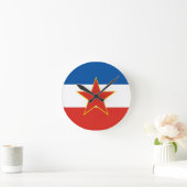 Jugoslawische Landesflagge Runde Wanduhr (Zuhause)