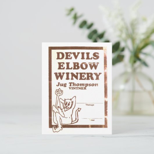 "Jug's Winery" Elbow Inn Post Card Postkarte (Stehend Vorderseite)