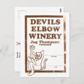 "Jug's Winery" Elbow Inn Post Card Postkarte (Vorne/Hinten)