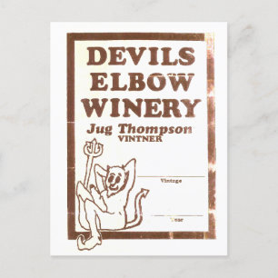 "Jug's Winery" Elbow Inn Postkarte