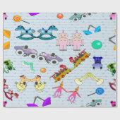 Juguetes antiguos geschenkpapier (Flach)
