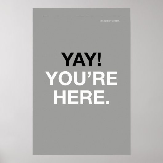 JUHU! SIE SIND DA – Eingangsbereich-Wandkunst Poster (Vorne)