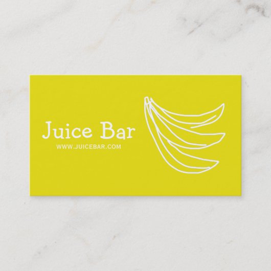 Juice Bar banana Health Drinks Business Visitenkarte (Vorderseite)