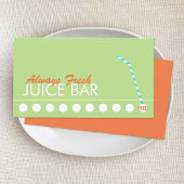Juice Bar Customer Loyalty Punch Treuekarte