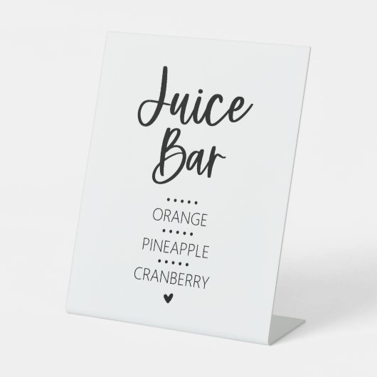 Juice Bar Pedestal Sign Sockelschild (Vorderseite)