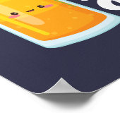 Juice Be Sie selbst Funny Orange Juice Lover Puns Poster (Ecke)