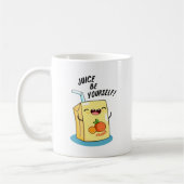 Juice Be Sie selbst Funny Orange Juice Pub Kaffeetasse (Links)