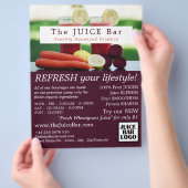 Juice-Blend, Juice-Bar-Werbung Flyer (Hand)