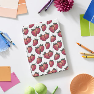 Juice Fruit Summer Red Strawberry Muster iPad Air Hülle