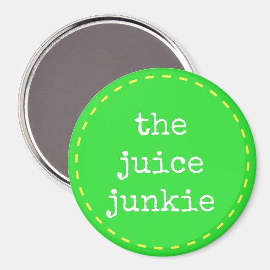 Juice Junkie - Logo-Magnet Magnet (Vorderseite/Rückseite)
