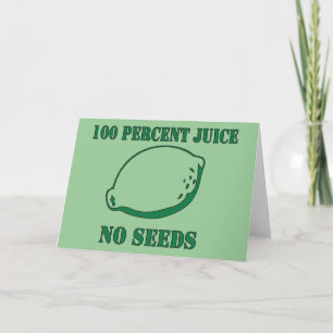 Juice No Seeds Karte