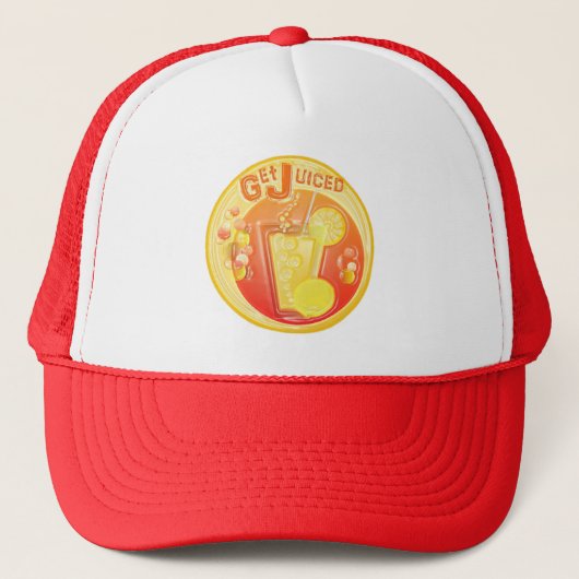 Juiced Dimensional Art Hat Truckerkappe (Vorderseite)