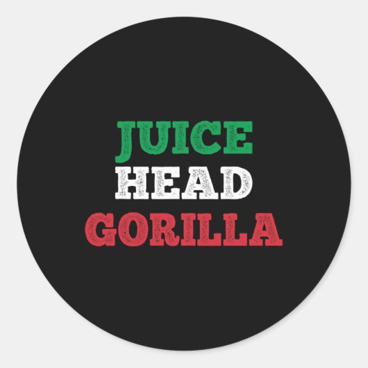 Juicehead Gorilla New Jersey Garden Nj Shore Itali Runder Aufkleber (Vorderseite)