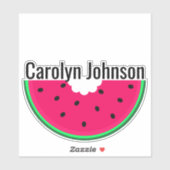 Juicrote Wassermelone mit Biss - personalisiert Aufkleber (Blatt)