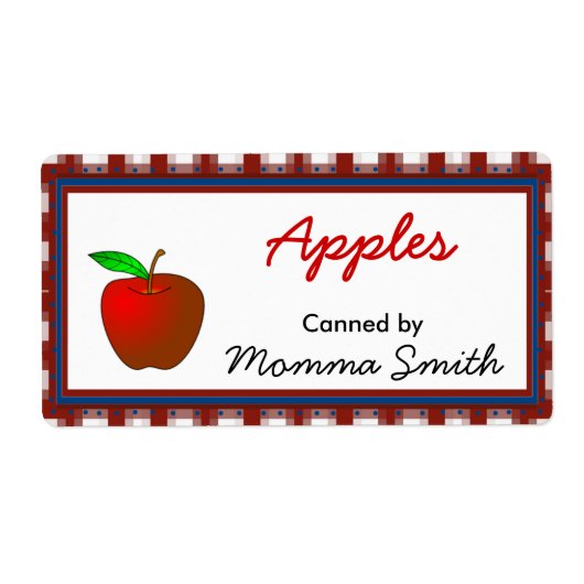 Juicy Apple Custom Canning Labels (Vorne)