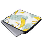 Juicy Bananas Vintages Muster Laptopschutzhülle (Vorne Knopf)