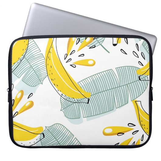 Juicy Bananas Vintages Muster Laptopschutzhülle (Vorderseite)