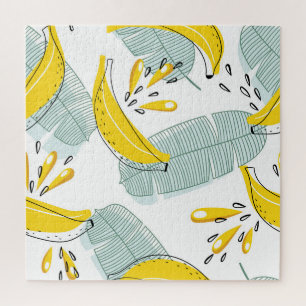 Juicy Bananas Vintages Muster Puzzle