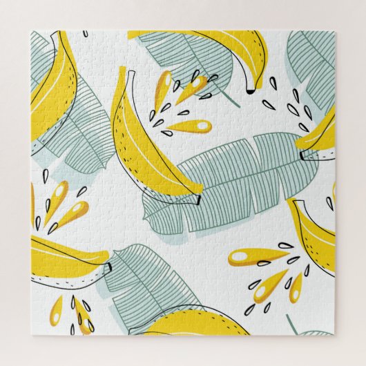 Juicy Bananas Vintages Muster Puzzle (Vertikal)