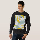Juicy Bananas Vintages Muster Sweatshirt (Vorne ganz)