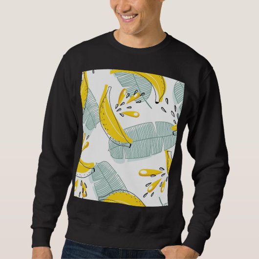 Juicy Bananas Vintages Muster Sweatshirt (Vorderseite)