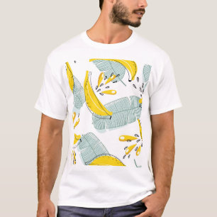 Juicy Bananas Vintages Muster T-Shirt