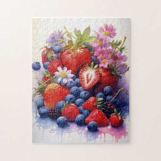 Juicy Berries Watercolor Puzzle (Vertikal)