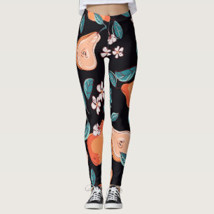 Juicy Birnen: von Hand gezeichnet Fruchtmuster. Leggings