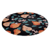 Juicy Birnen: von Hand gezeichnet Fruchtmuster. Schneidebrett (Ecke)