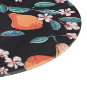 Juicy Birnen: von Hand gezeichnet Fruchtmuster. Schneidebrett (Ecke)