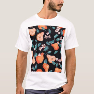 Juicy Birnen: von Hand gezeichnet Fruchtmuster. T-Shirt