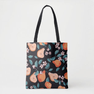 Juicy Birnen: von Hand gezeichnet Fruchtmuster. Tasche
