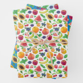 Juicy bunte Früchte Geschenkpapier Set (Beispiel)