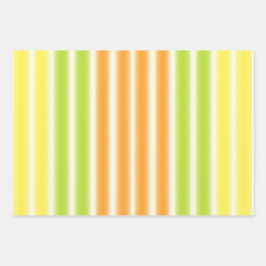 Juicy Citrus Lemon Limon und Orange Streifen Geschenkpapier Set (Vorderseite 3)