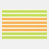 Juicy Citrus Lemon Limon und Orange Streifen Geschenkpapier Set (Vorderseite)