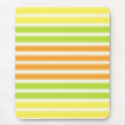 Juicy Citrus Lemon Limon und Orange Streifen Mousepad (Vorne)
