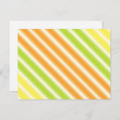 Juicy Citrus Lemon Limon und Orange Streifen Postkarte (Vorne/Hinten)