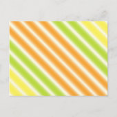 Juicy Citrus Lemon Limon und Orange Streifen Postkarte (Vorderseite)