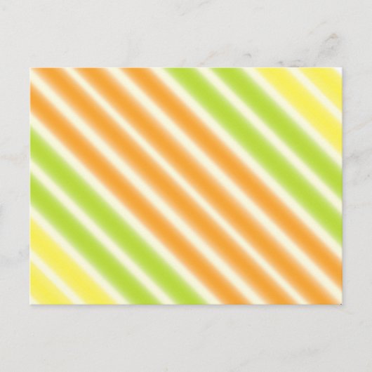 Juicy Citrus Lemon Limon und Orange Streifen Postkarte (Vorderseite)